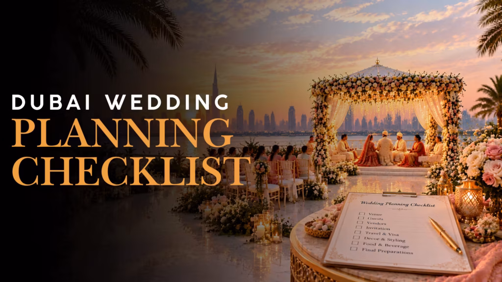Dubai wedding planning checklist with an Indian wedding ceremony